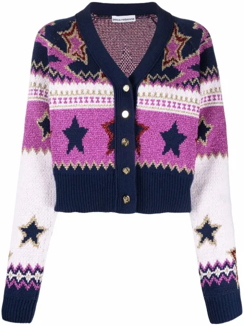 Rabanne cardigan en maille métallisée 