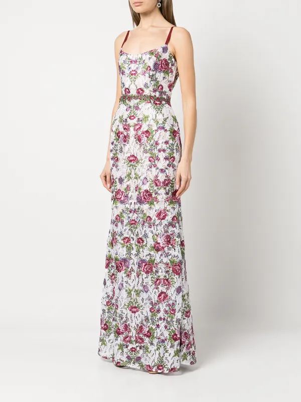 Floral deals evening gown