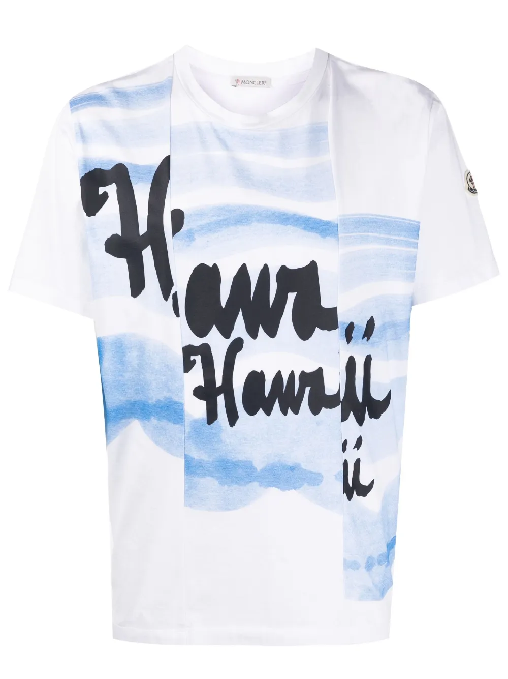 

Moncler playera con estampado gráfico - Blanco