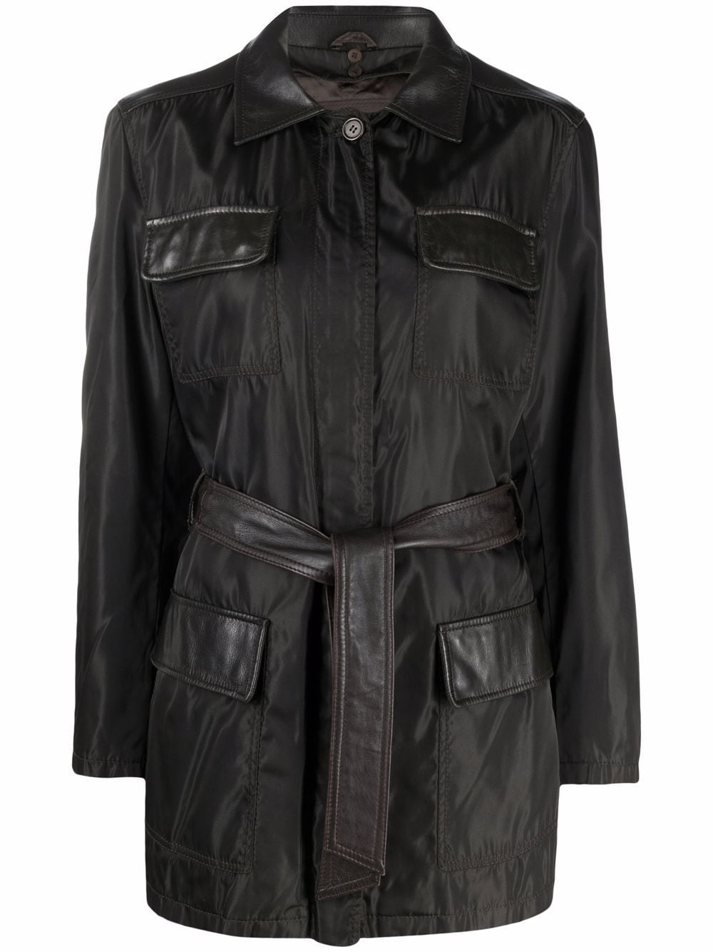 Pre-owned Prada 1990s Single-breasted Panelled Jacket In Black