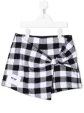 MSGM Kids checked culotte shorts - Black
