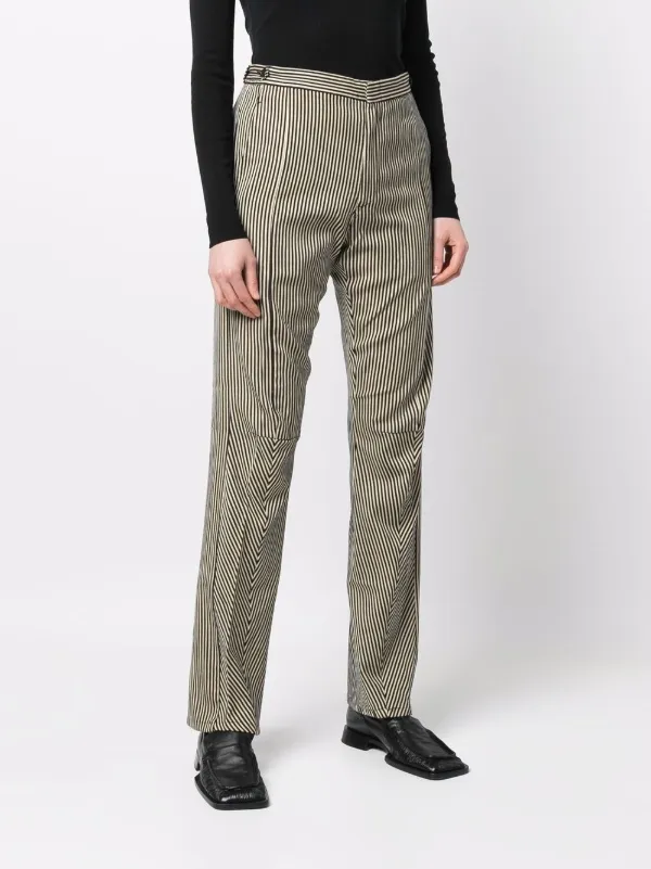 注目の Des Comme Garçons straight-legged Striped 2000s Pre-Owned パンツ