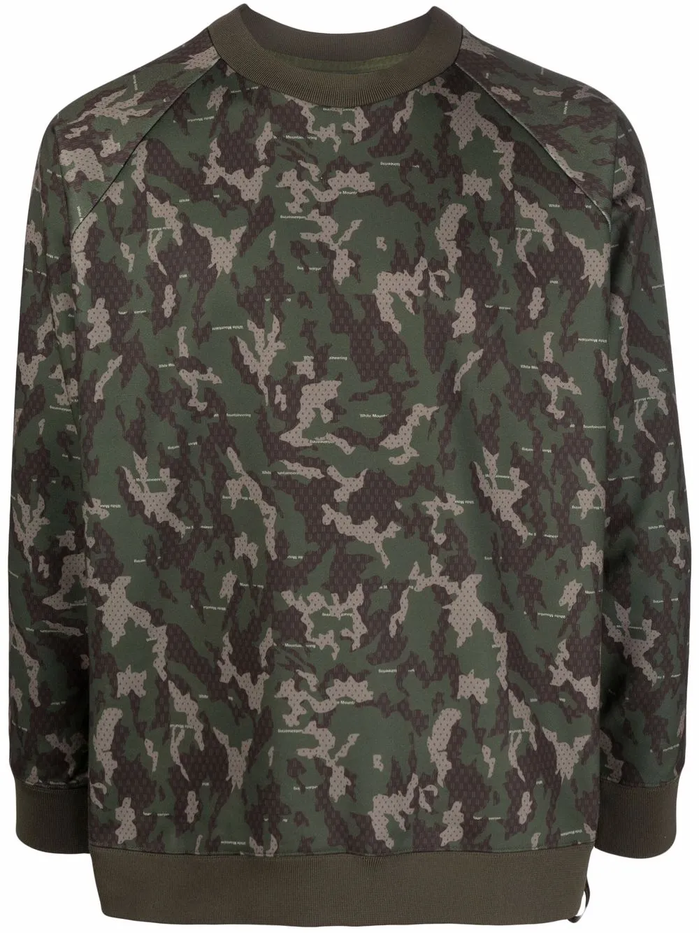 

White Mountaineering sudadera con estampado militar - Verde