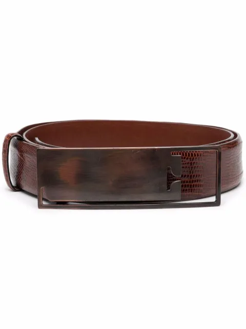 Gianfranco Ferré Pre-Owned 2000s logo-buckle belt