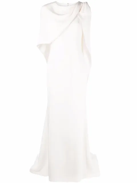 Jenny Packham gathered-detail floor-length dress