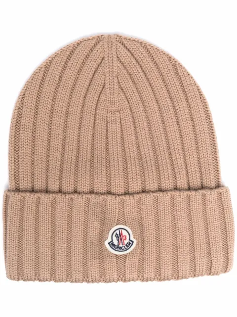 Moncler Ribbed logo-patch Beanie - Farfetch