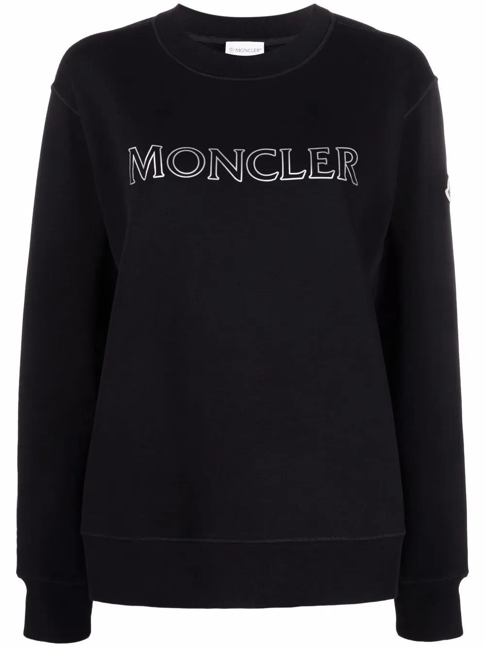 

Moncler sudadera con logo estampado - Negro