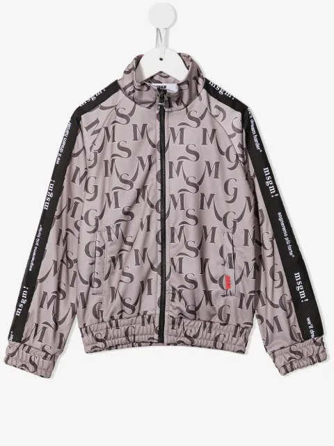 MSGM Kids logo-print track jacket