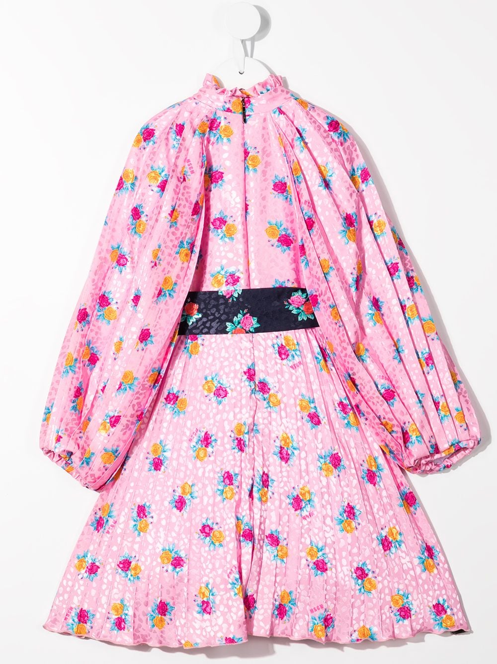 MSGM Kids Midi-jurk met bloemenprint Roze