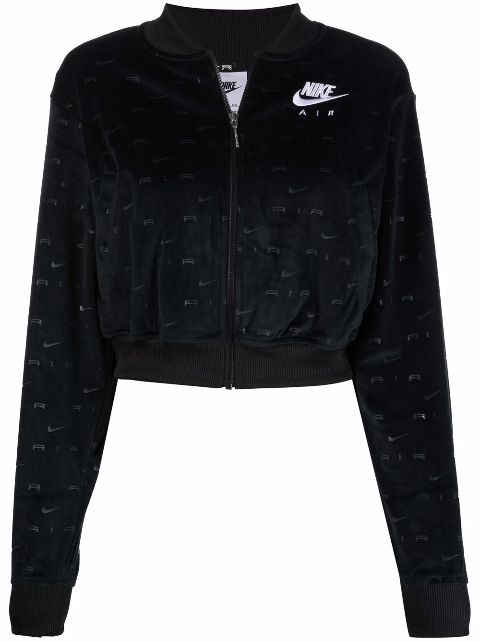 nike cropped jacket black