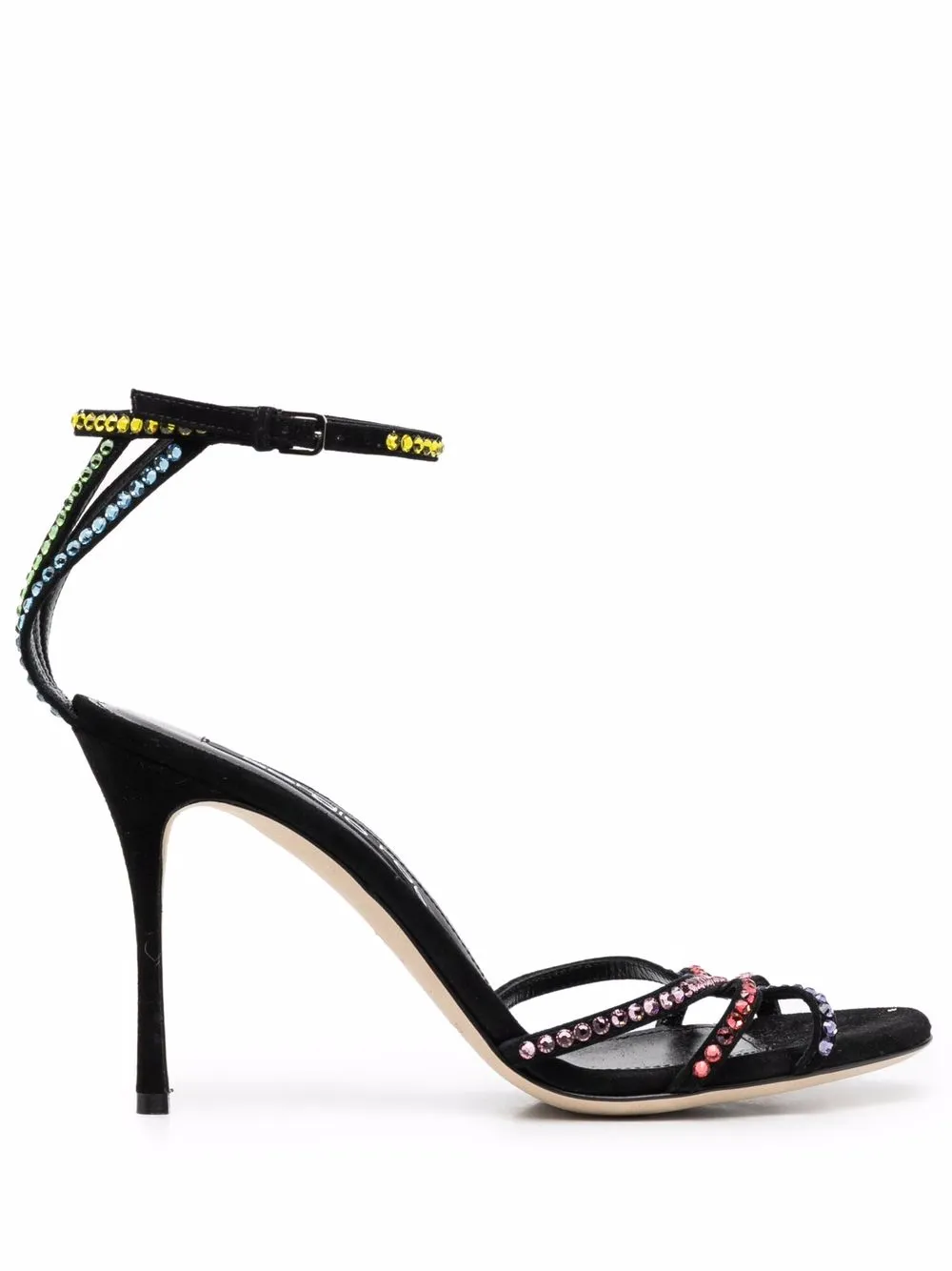 Sergio Rossi Godiva Evening Leather Sandals Farfetch