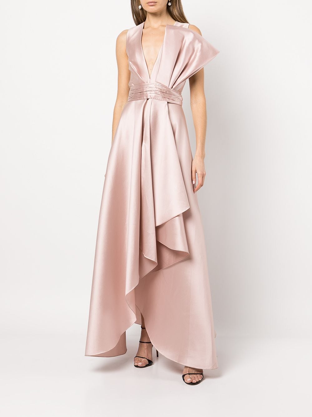Shop Sachin & Babi Jenna Asymmetric Gown In Pink