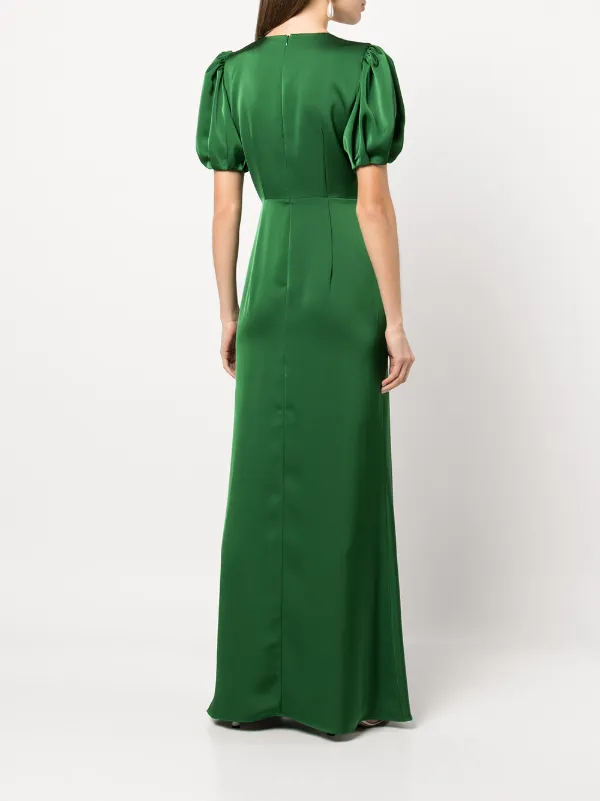 sachin and babi green dress & Embellished Sophia Gown - Celadon Floral Full lining Floral Printed Mae Gown by