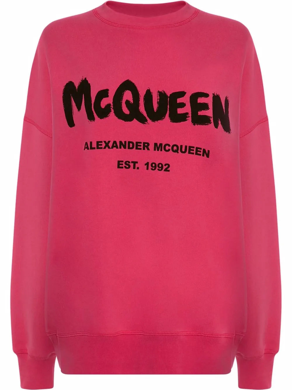 

Alexander McQueen sudadera con logo estampado - Rosado