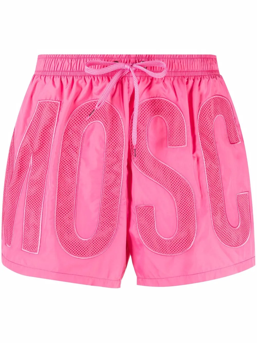 

Moschino shorts de playa con logo de malla - Rosado