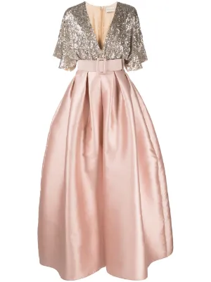 Deitas Hermine Ruched Waist Silk Maxi Dress, $363, farfetch.com