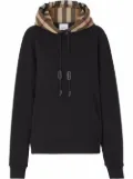 Burberry Vintage-check cotton hoodie - Black