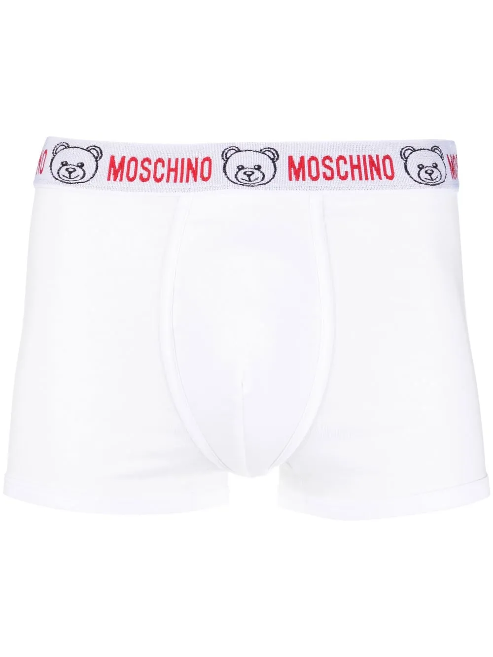 Moschino Bear Logo-waist Briefs In 白色