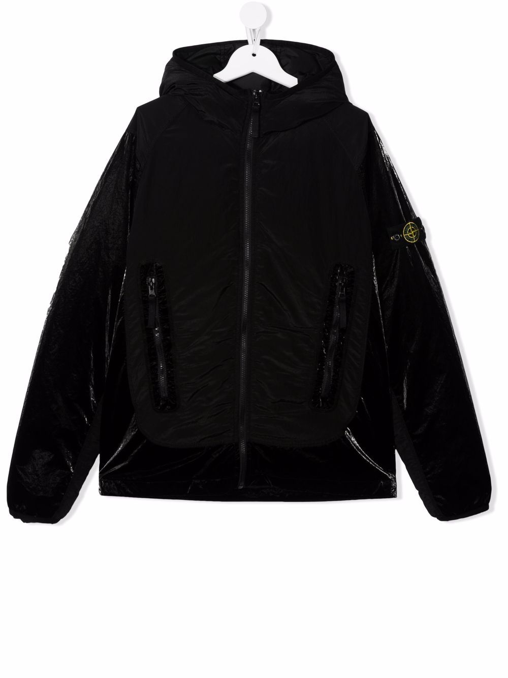 фото Stone island junior пуховик с капюшоном