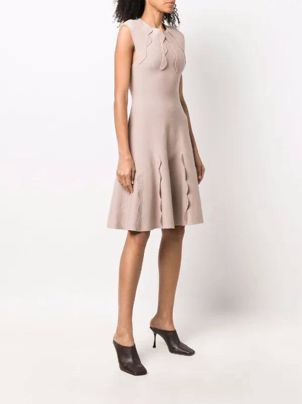 Christian Dior Pre-Owned 2000s スカラップ フレアニットドレス