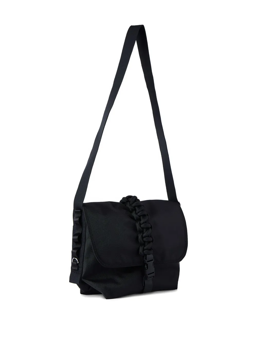 Kara Cobra Braided Shoulder Bag In Black