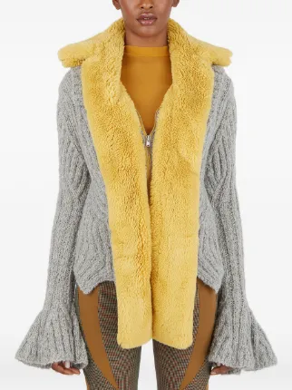 Kiko Kostadinov Consuelo flared-cuff Cardigan | Grey | FARFETCH