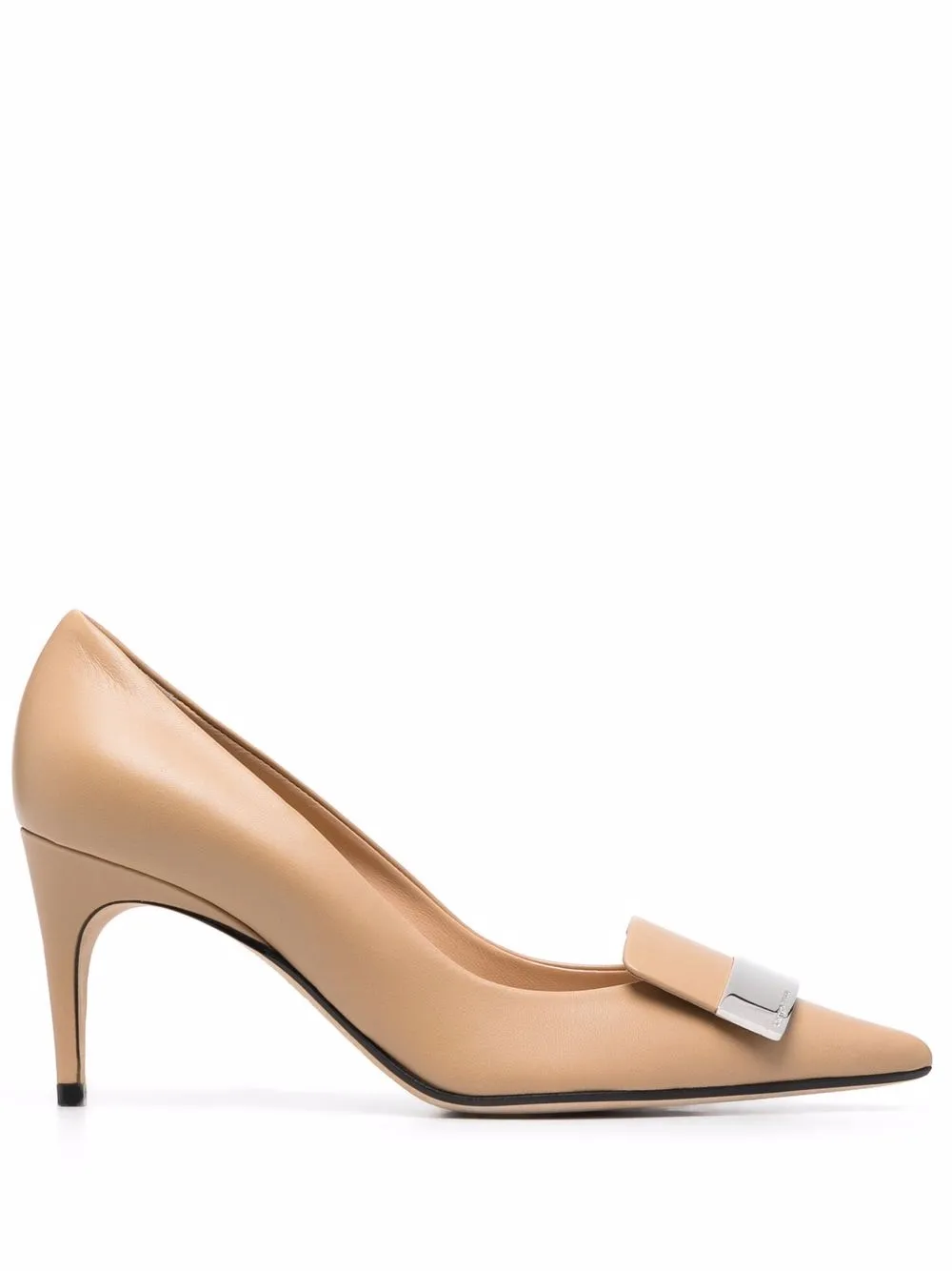 

Sergio Rossi sr1 metallic-panel 75mm pumps - Neutrals