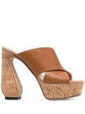 Si Rossi cork platform open-toe sandals - Brown