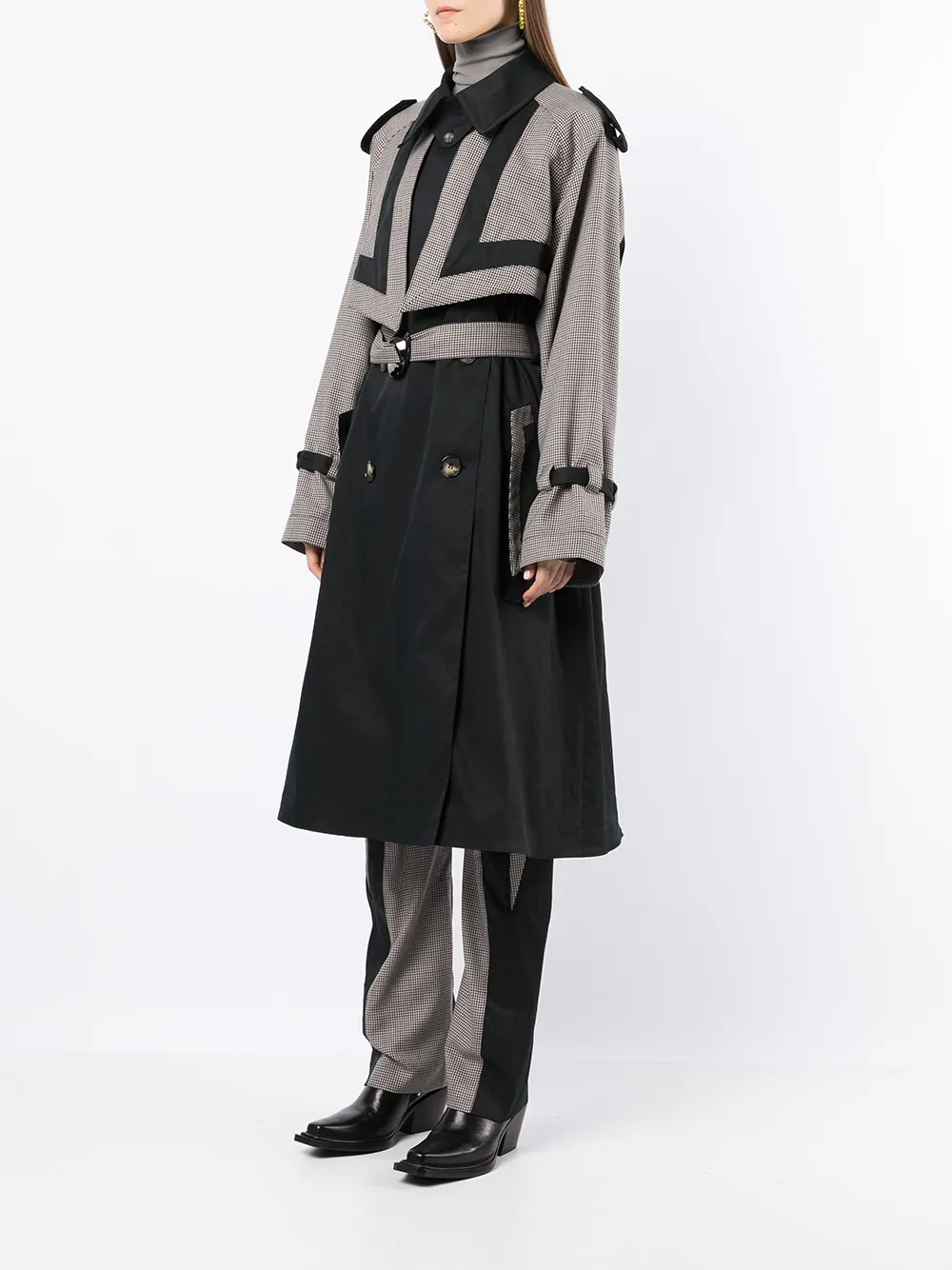 two-tone trench coat