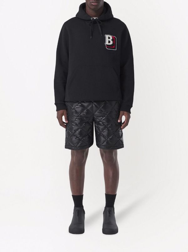 burberry logo patch hoodie