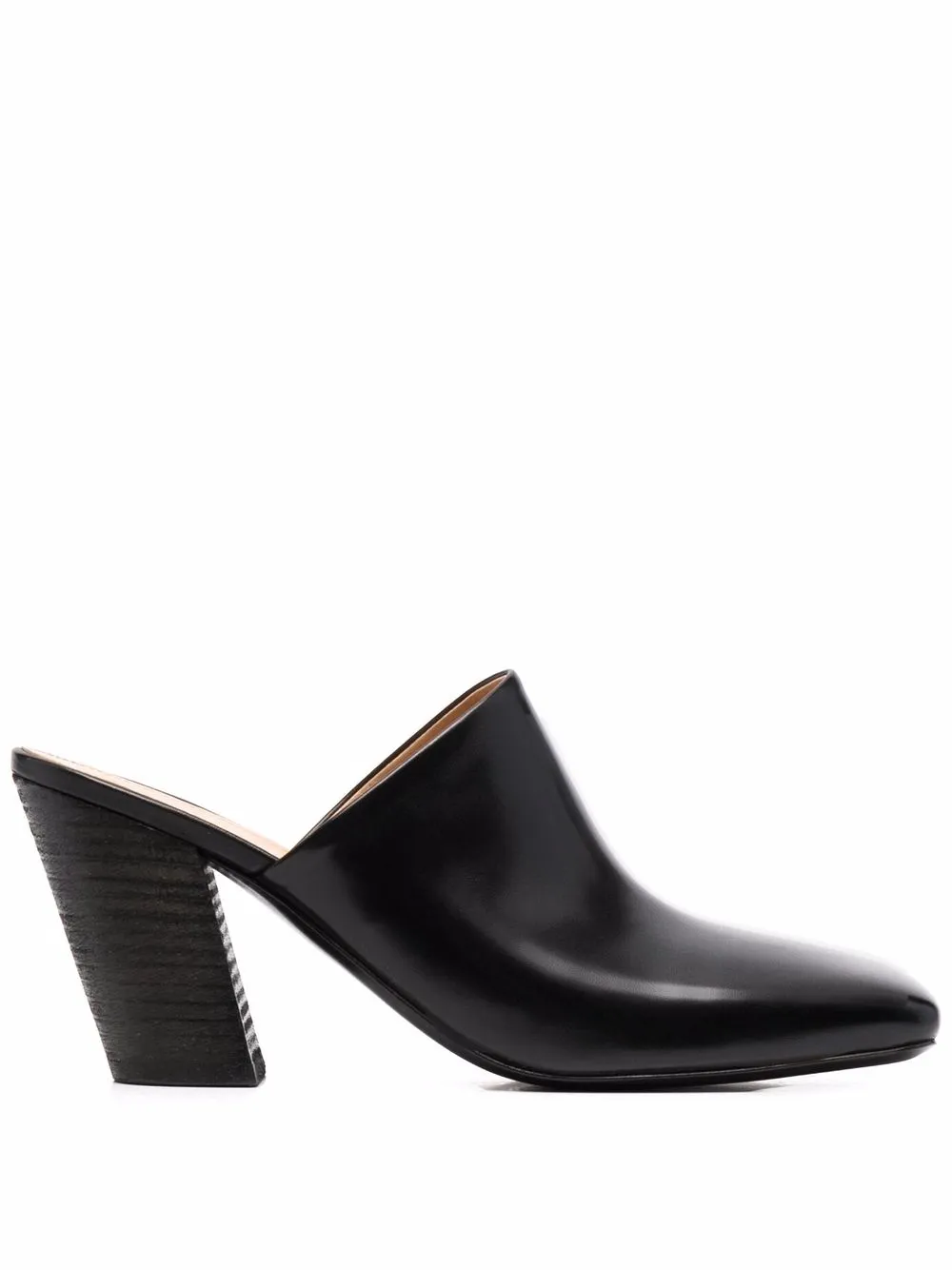 

Marsèll mules con puntera cuadrada - Negro