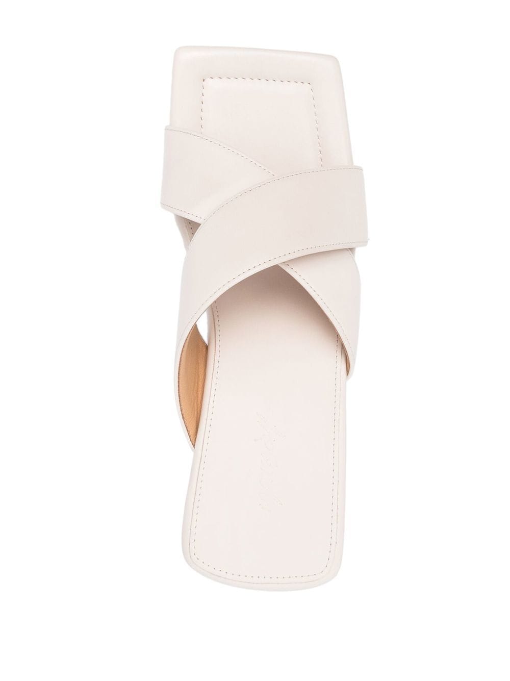 Shop Marsèll Crossover-strap 75mm Leather Sandals In Neutrals