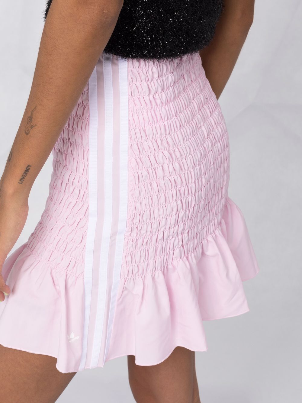 фото Adidas юбка со сборками и полосками