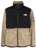 The North Face logo-print panelled bomber jacket - Neutrals