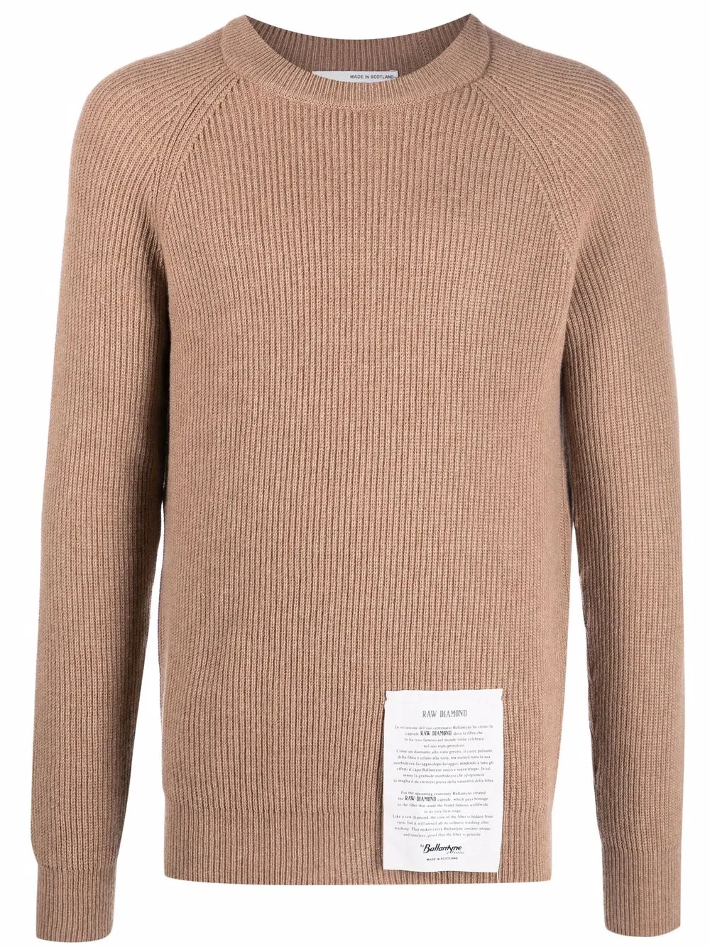 

Ballantyne ribbed-knit cashmere jumper - Brown