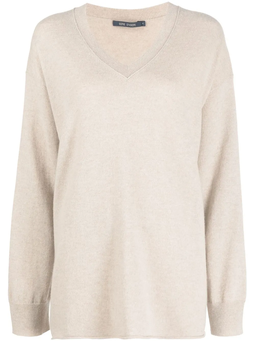 Sofie D'hoore V-neck Edge Sweater Knit Oatmeal In Neutrals