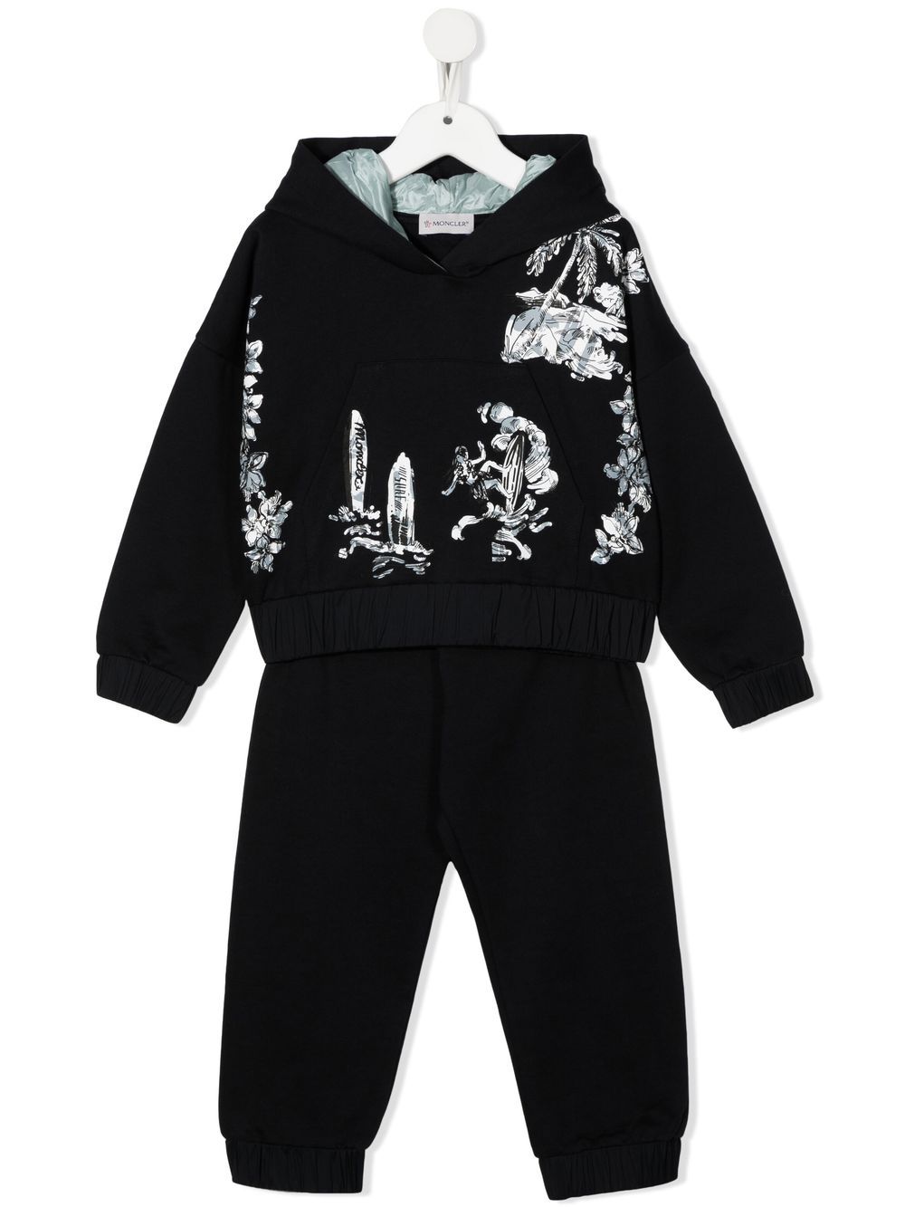 Moncler Teen Graphic-print Tracksuit Set In Blue