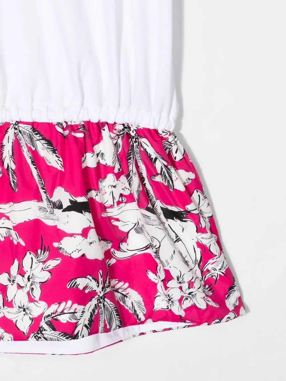 Moncler Two-tone T-shirt Dress In White