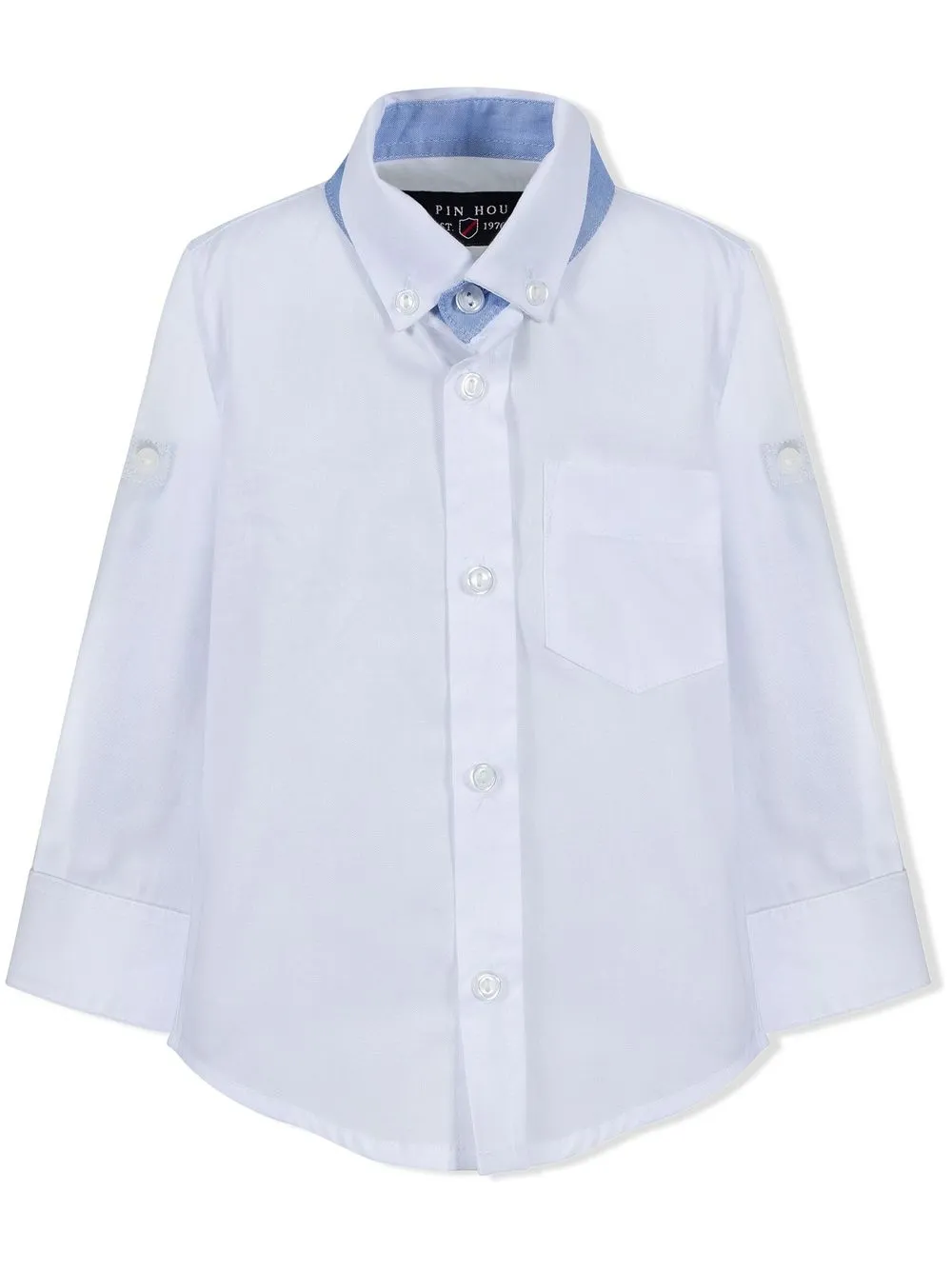 

Lapin House embroidered logo buttoned shirt - Blue