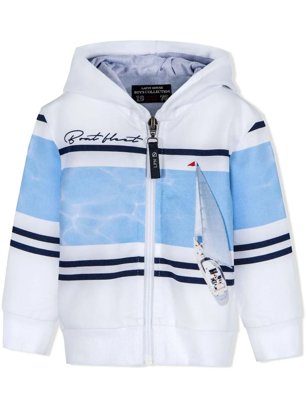 

Lapin House hoodie sailing con cierre - Blanco