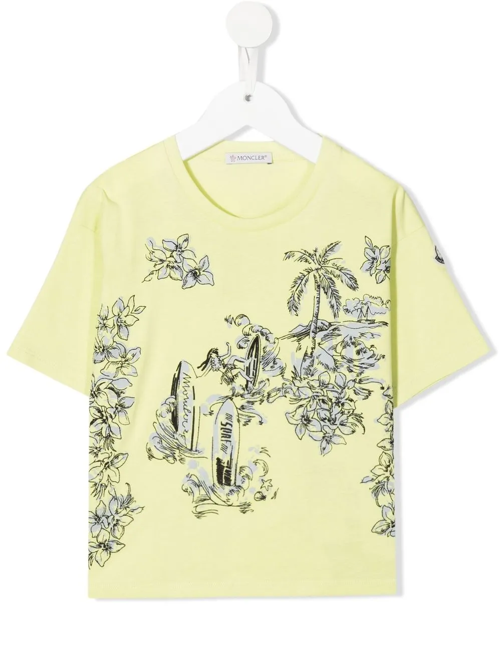 

Moncler Enfant playera con boceto estampado - Amarillo