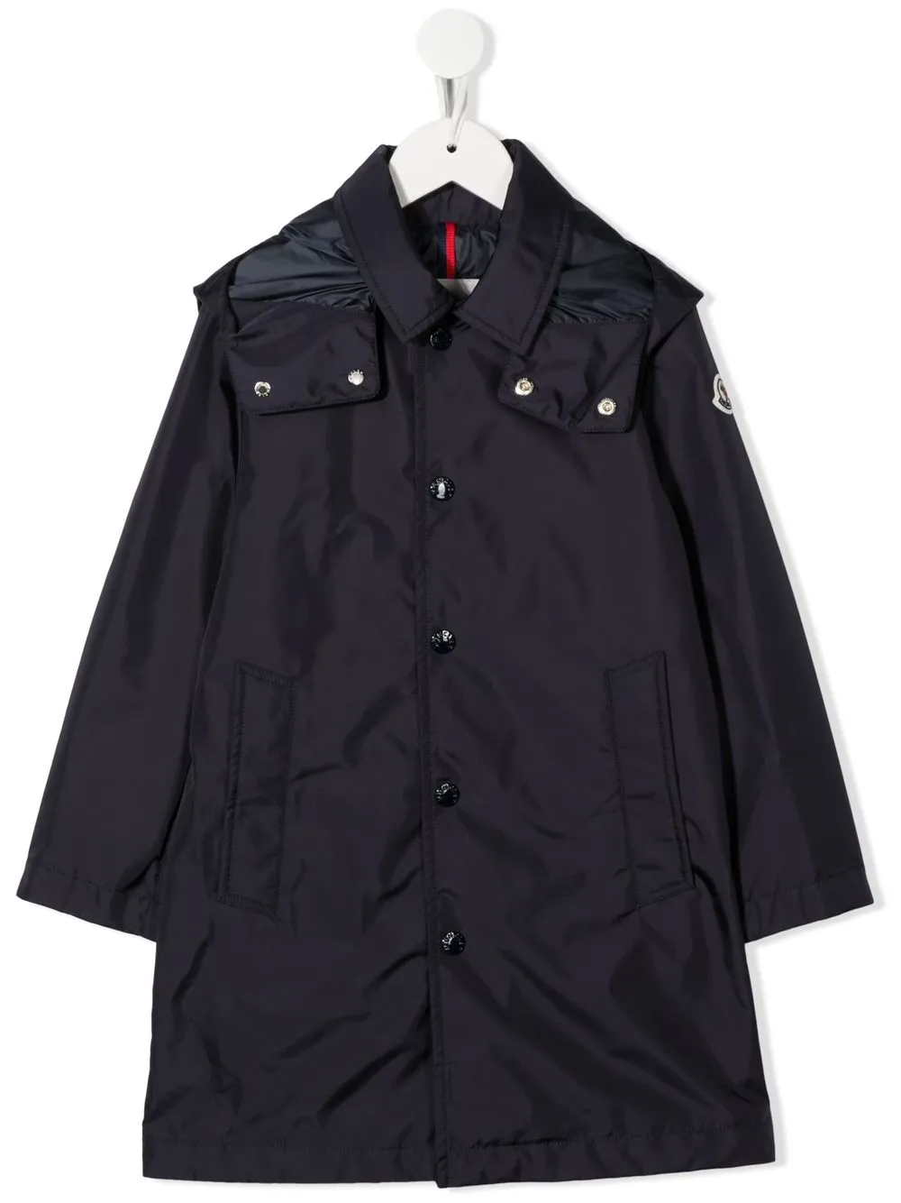 

Moncler Enfant Ronam logo-patch raincoat - Blue