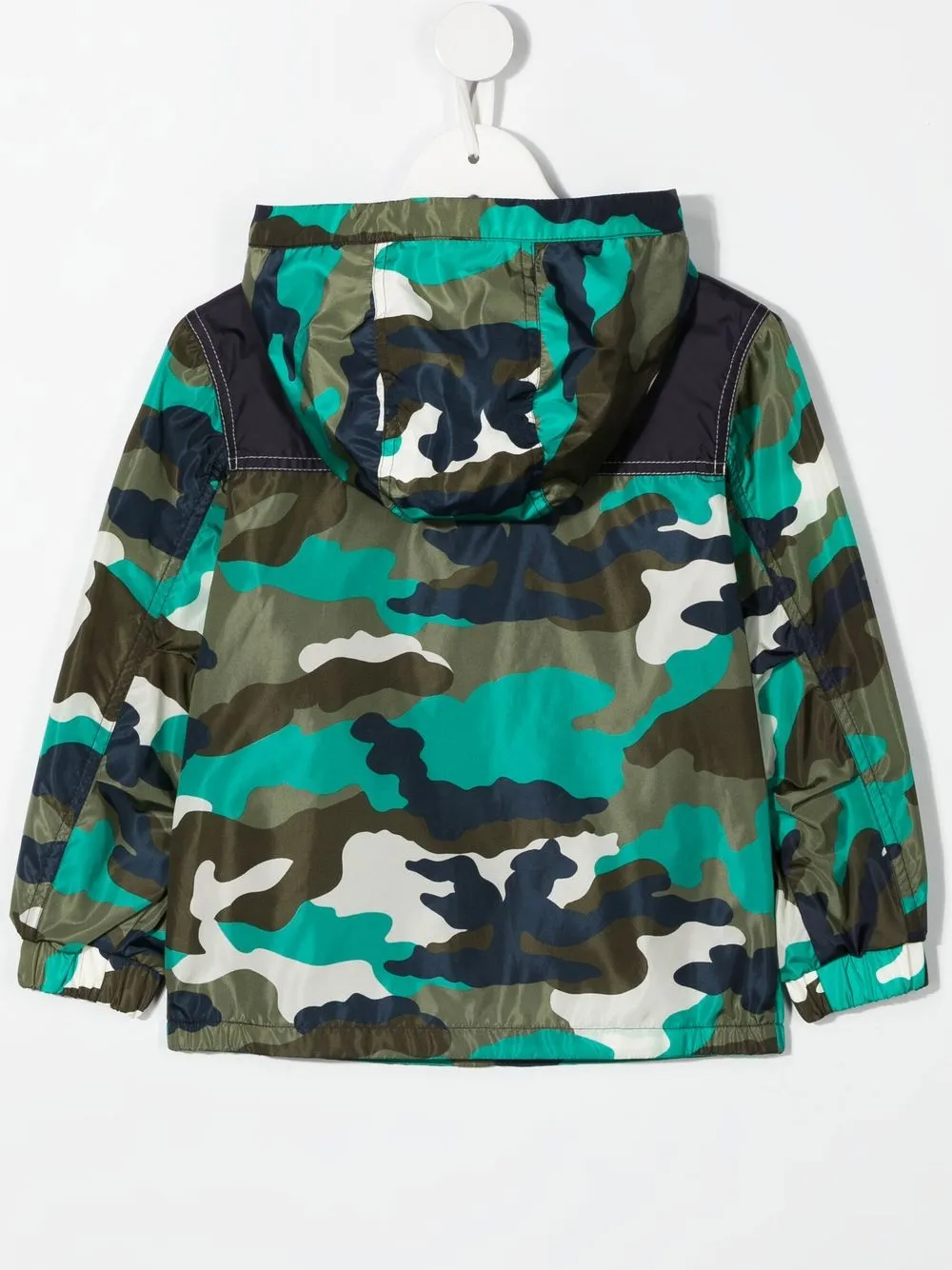 Moncler Enfant Parka met camouflageprint - Blauw