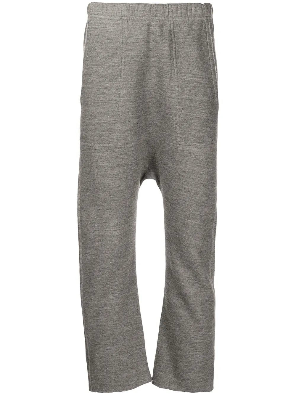 Nili Lotan Drop-crotch Cropped Track Pants In Gray