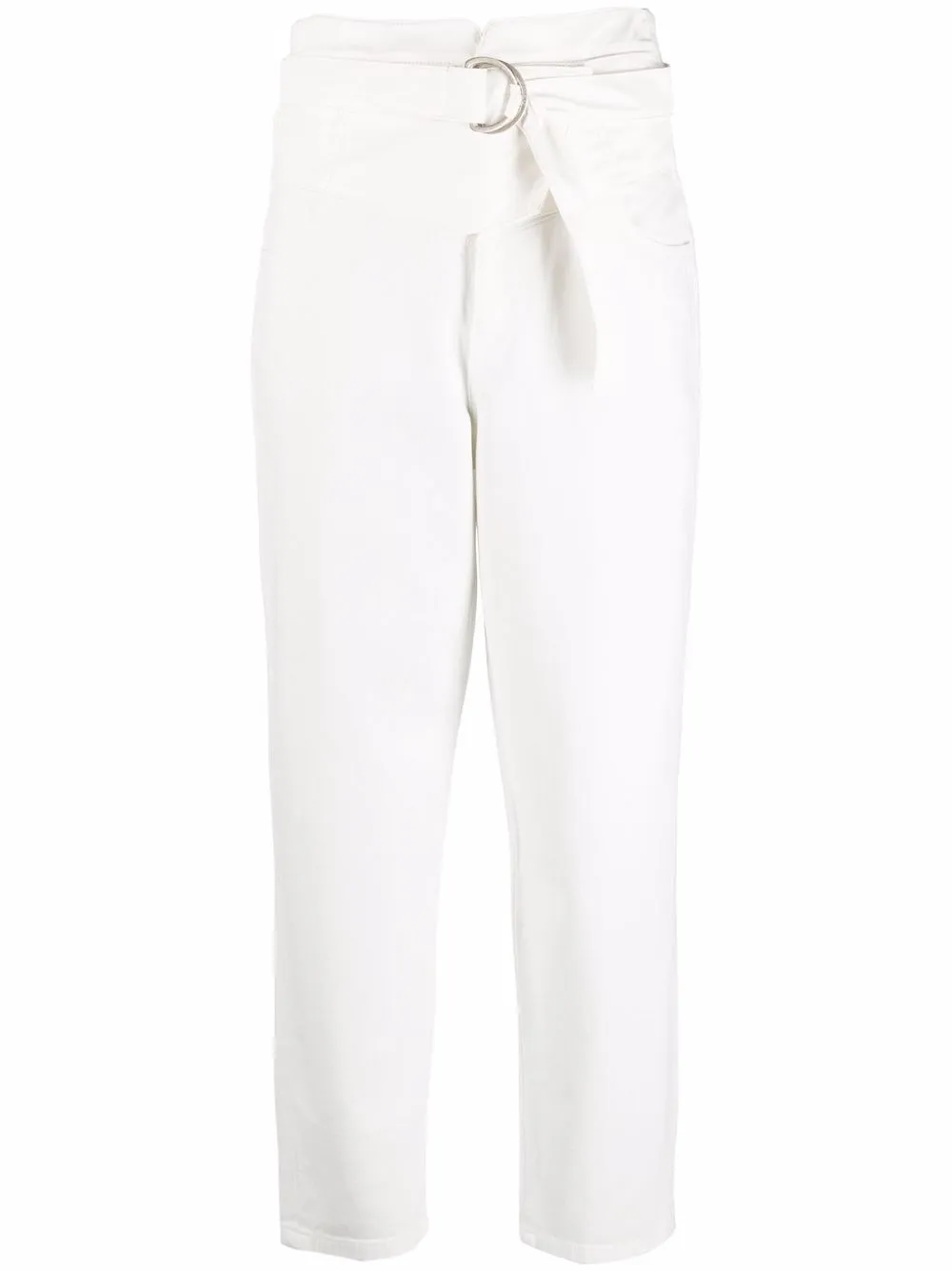 

PINKO high-rise straight-leg jeans - White