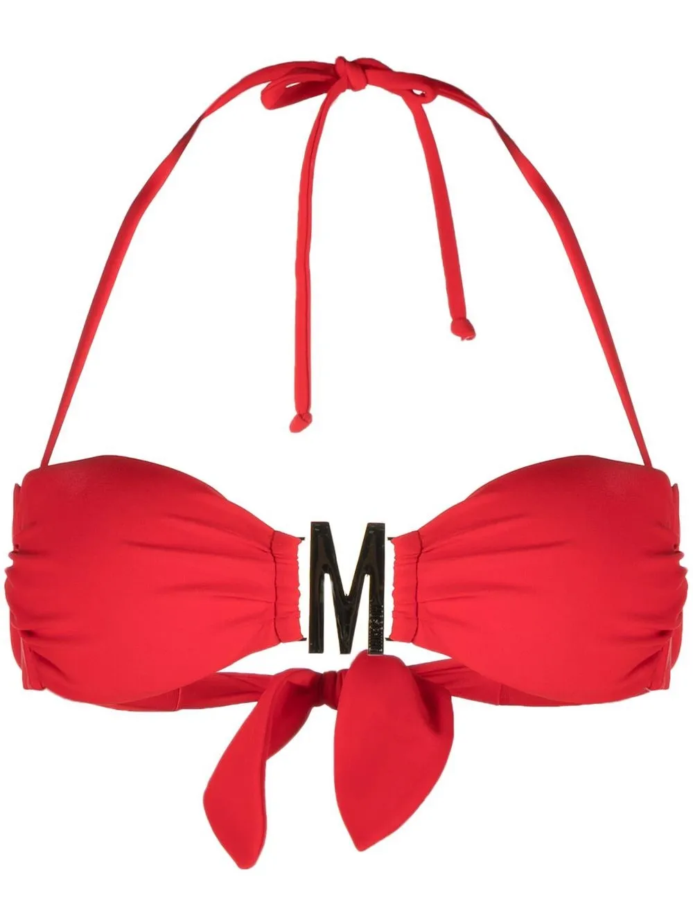 logo-plaque bandeau bikini top