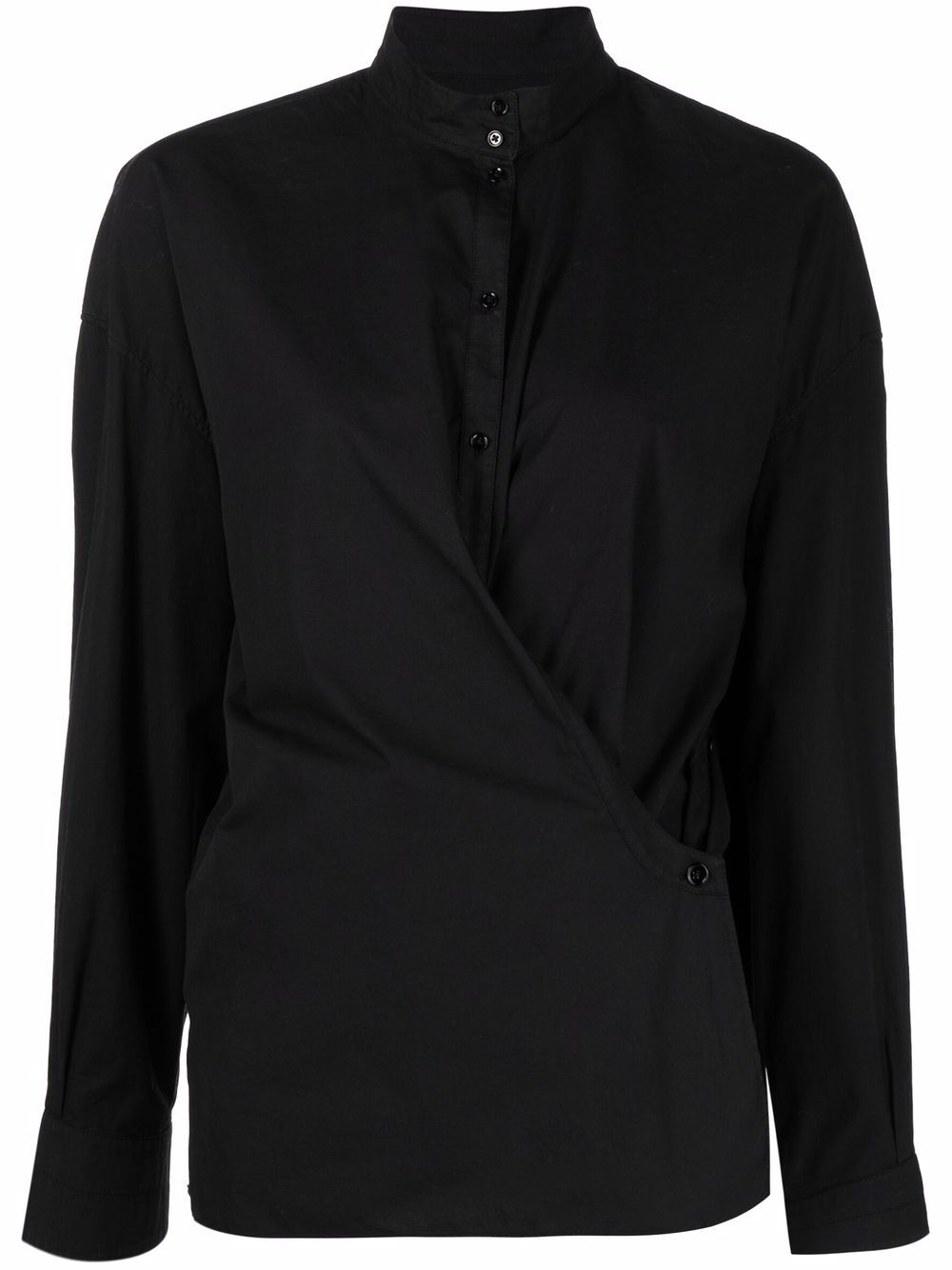 фото Lemaire band-collar wrap shirt