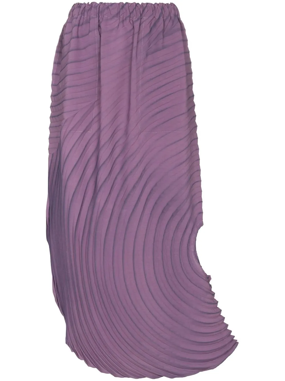 

Issey Miyake falda midi plisada asimétrica - Morado