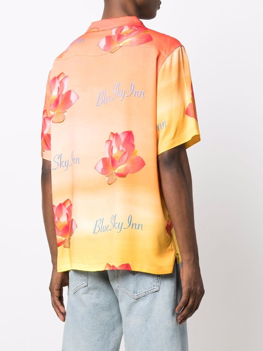 Shop Blue Sky Inn Floral-print Shirt In Orange