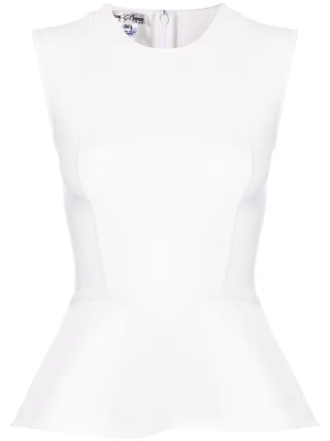 Herve L. Leroux sleeveless peplum-hem top